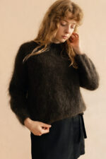 Sweter damski 80% moher Nube chocolate - obrazek 3
