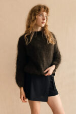 Sweter damski 80% moher Nube chocolate
