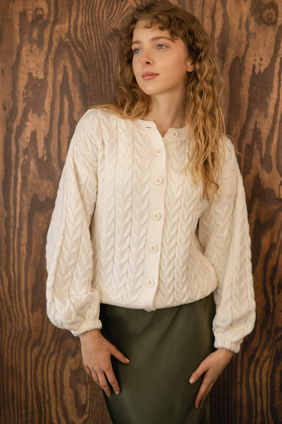 Sweter damski z kaszmirem Cozy Cream - obrazek 2